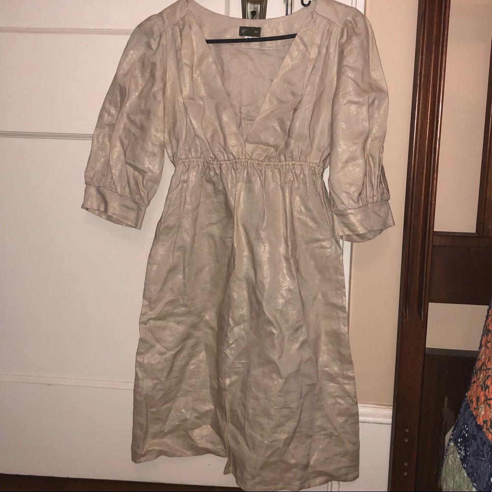 Gold shimmery dress